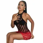 Subblime 952242 красно-чёрное платье с градиентом из эластичной сетки – один размер — Фото 6