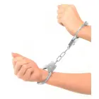 FFS Metal Handcuffs Silver Adjustable with Safety Quick-Release 9.6cm — Photo 3
