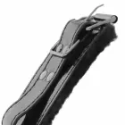 Darkness Adjustable Black PVC Leather Cuffs with Padlock – Universal Size — Photo 4