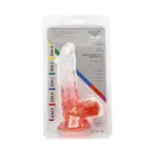 Kiotos Cox Colorful Dildo with Suction Cup – 17.5 cm (7″) – Clear/Red — Photo 9