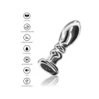 Buttocks by TOYJOY The Slider Vibrating Anal Plug – 8.9 cm (3.5″) – Silver — Photo 4