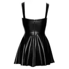 Noir „wetlook“ mini suknelė su suvarstymu – juoda – M — Nuotrauka 7