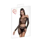 Сетчатый топ и юбка – чёрный – один размер Фото num