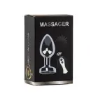 Metāla anālais spraudnis S vibrators ar USB uzlādi un tālvadības pulti — Foto 7