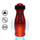 Virtuo – imemis- ja vibratsiooniga masturbaator-pump telefonikinnitusega – metallpunane — Foto 9