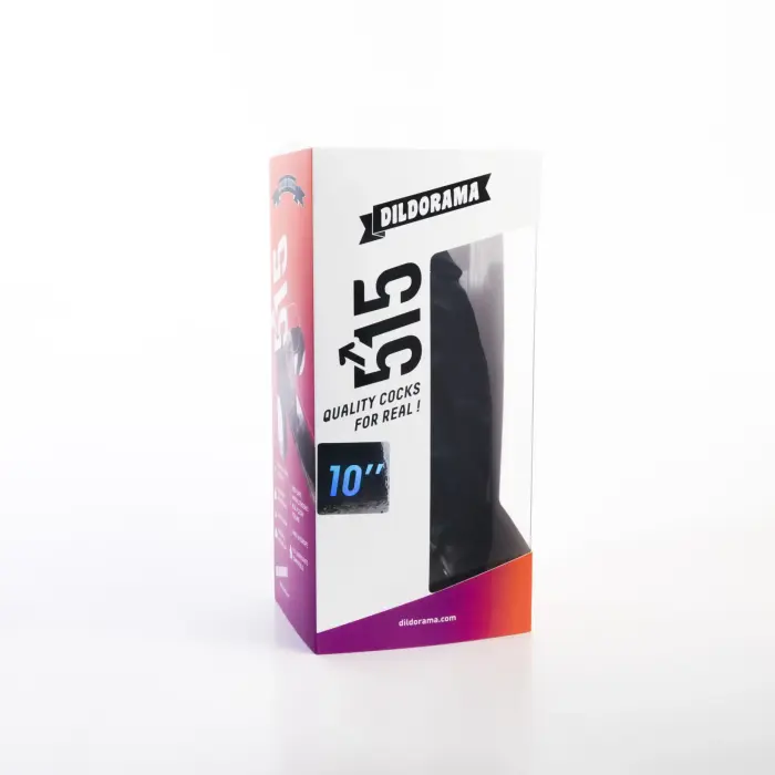 Dildorama 515 Line realistiškas dildo – 25 cm (10″) – juodas