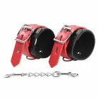 OHMAMA Fetish reguleeritavad luku ja pandlaga randme köidikud – mustad PVC — Foto 3
