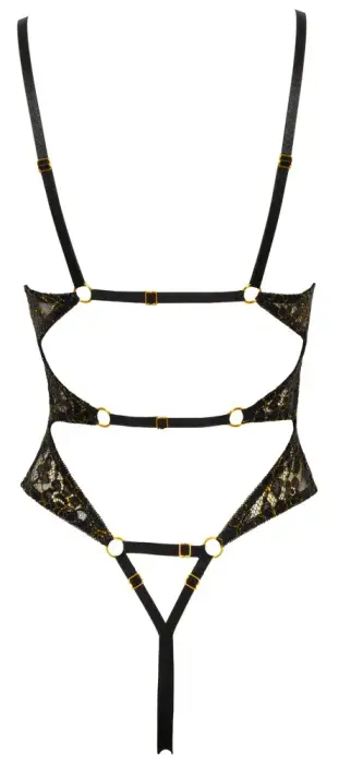 Abierta Fina mežģīņu bodijs – melns – S Foto 20