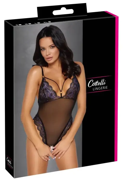 Cottelli Lingerie Body Lace M – Black/Pink