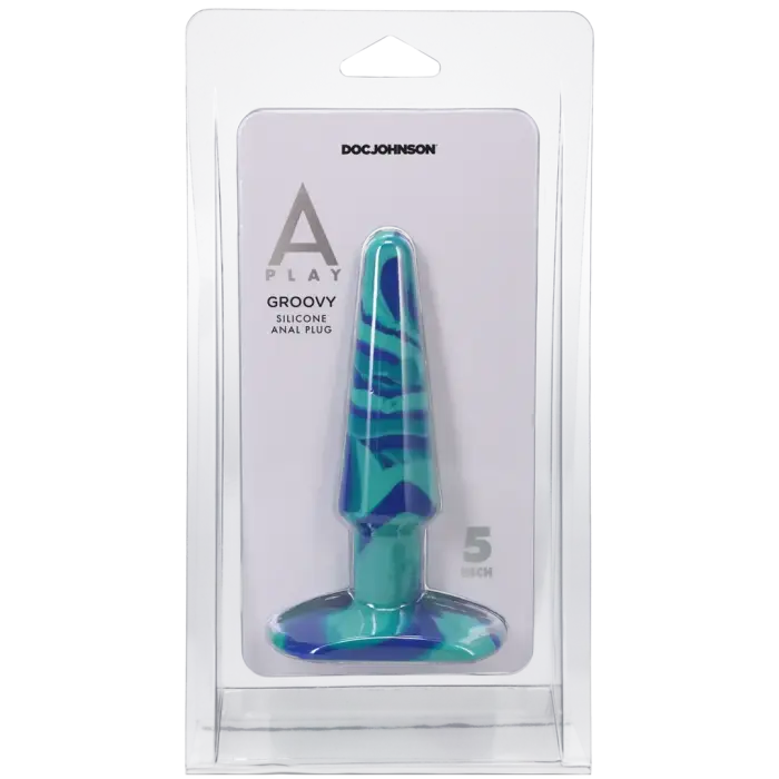 A-Play Groovy Silicone Anal Plug – 12 cm (4.7″) – Multicolored