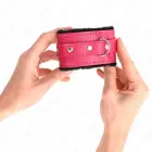 KINK Premium фиксаторы для запястий с меховой подкладкой – чёрные/малиново-розовые – 17-29 см — Фото 3
