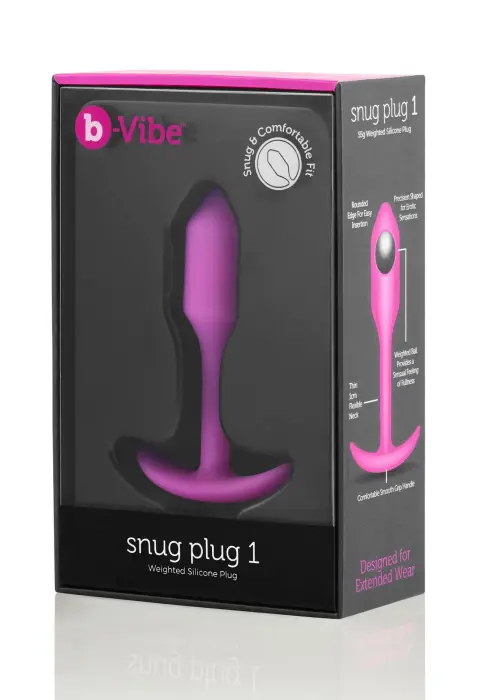 B-Vibe Snug Plug 1 – 10 cm (4″) – Rozā Foto 3