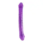 Bubblegum Blast Lollipop Loop – želė dvipusis dildo – violetinis – 25 cm — Nuotrauka 3