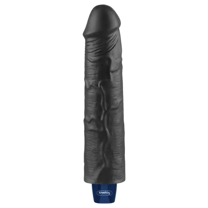 REAL SOFTEE uzlādējams vibrējošs dildo – 24 cm (9.5″) – Melns Foto 4
