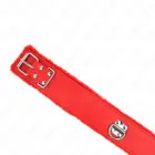 KINK Collar with Leash Model 4 Red Adjustable 40-48 cm Silver Studs — Photo 5