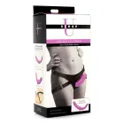 Double Charmer dubultais strap-on dildo ar jostu – 16 cm (6.25″) – violets — Foto 1