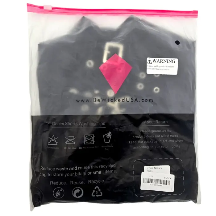 Feel The Vibe šorti ar siksniņu dizainu – melni – S Foto 6