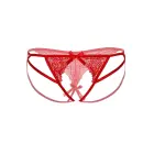 Naomi strappy crotchless thong – Red – S/M — Photo 4