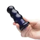 Glas Vibrating Beaded Plug – стеклянная анальная вибропробка с пультом – 9 см — Фото 4