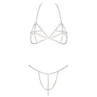 Cottelli Accessories Chain Bra & String Set – Gold – One Size — Photo 5
