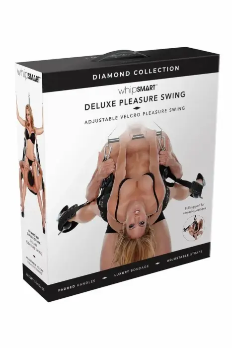 WHIPSMART Diamond Pleasure Swing – adjustable sex swing – industrial frame – black