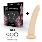 Delta Club Silicone Intimate System Strap-On Dildo Set – 20 cm (8″) – Skin — Photo 2
