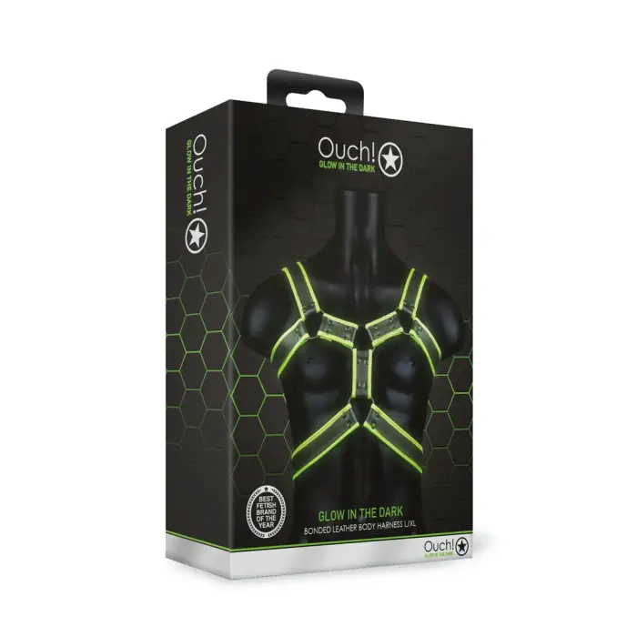 Ouch! Glow in the Dark Body Harness – L/XL