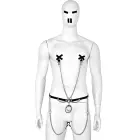 Leather Hip Belt and Rings with 4 Clamps Фото num