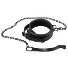 Stylish Padded Collar with Leash – Black — Photo 2