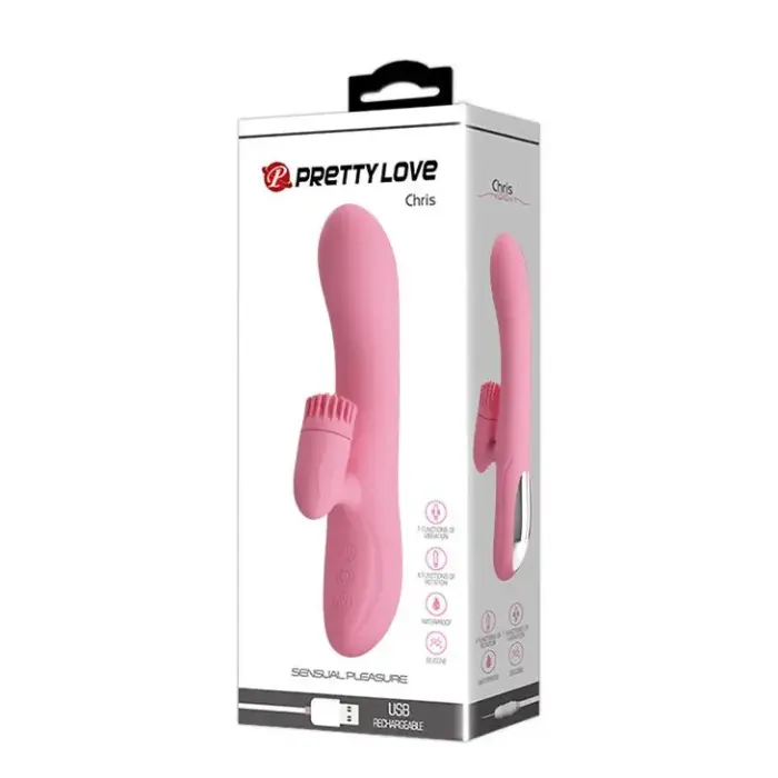 PRETTY LOVE CHRIS USB кролик-вибратор – 20.5 cm (8″) – фиолетовый