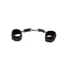 Euphoria Collection Faux Leather Handcuffs – Black — Photo 3