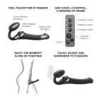 Daugiaorgazmis lankstus strap-on vibratorius – 14.7 cm (5.8″) – juodas — Nuotrauka 8