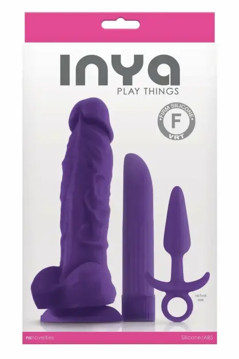 INYA Play Things Purple Set – 3-piece silicone and ABS intimate kit