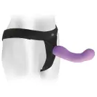 Fetish Fantasy Elite – breathable adjustable strap-on harness with silicone ring – black — Photo 4