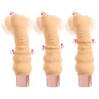 beau cœur Selon realistiškas vibratorius su judančia galvute ir masažo žiedu – 19.7 cm (7.75″) – kūno spalvos — Nuotrauka 6