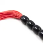 Fetish Art Faux Leather Fringe Flogger – Red — Photo 2