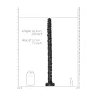 Tekstūruotas analinis gyvatės dildo – 22 cm (8.7″) – juodas — Nuotrauka 2