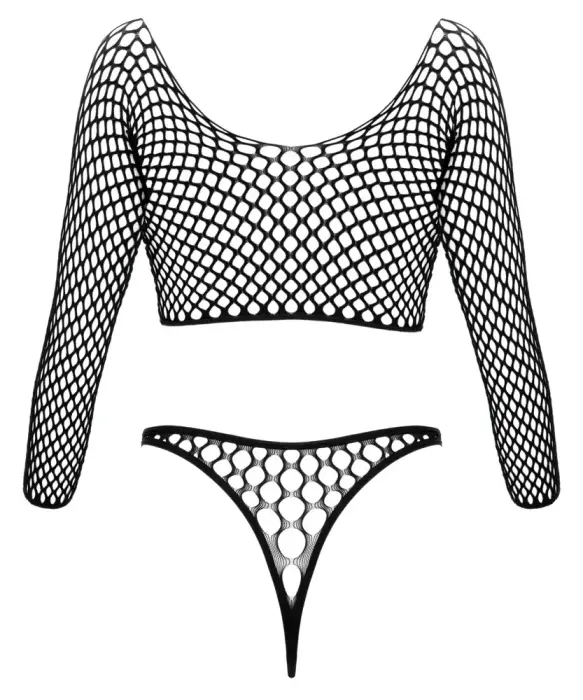 Cottelli Fantasy tīkliņa bodijs – melns – S/L Foto 7