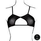 Keyhole Mesh Bra with Double Back Straps and Adjustable Sliders – Plus Size – Black — Photo 4