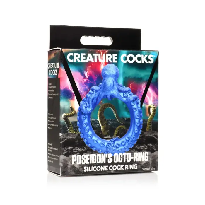 Poseidon's Octo-Ring – Silicone Cock Ring – Blue