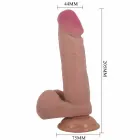 Pretty Love Sliding Skin dildo – 20.5 cm (8″) – miesas krāsa — Foto 4