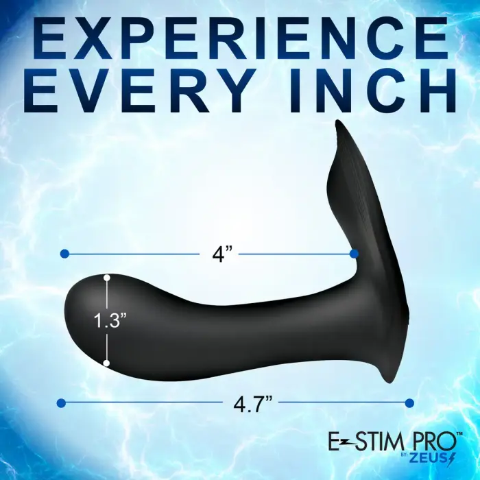 E-Stim Pro G-punkta pantiju vibrators – 12 cm (4.7″) – melns Foto 10