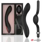 ANNE'S DESIRE Curve – гибкий силиконовый вибратор с дистанционным управлением – 20 см – чёрный — Фото 1