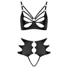 Cottelli LINGERIE rinnahoidja ja avatud jalgevahega aluspükste komplekt – must – XL — Foto 9