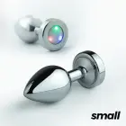 Borealis – Metāla anālais spraudnis ar RGB LED gaismu – 7.2 cm / Ø 2.7 cm – Sudraba — Foto 7