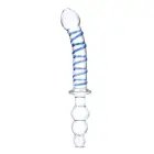 Glas Twister kahepoolne klaasist dildo – 23.5 cm (9.3″) – läbipaistev — Foto 1