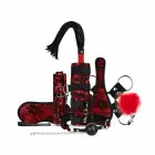 Bedroom Fantasies набор BDSM из 8 предметов из кружева и искусственной кожи – красный — Фото 2