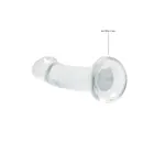 Nerealistiškas dildo su siurbtuku – 17 cm (7″) – Skaidrus — Nuotrauka 3