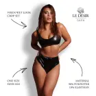 Vixen - Wet Look Crop Set - One Size - Black — Photo 4