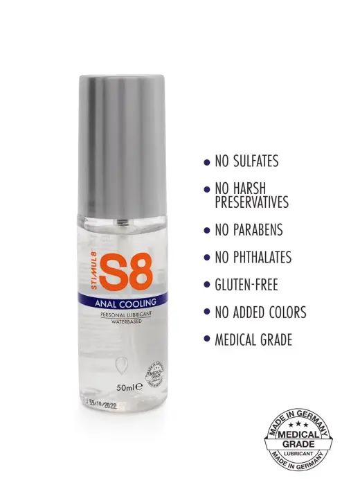 S8 Water-based Cooling Anal Lubricant – 50 ml Photo